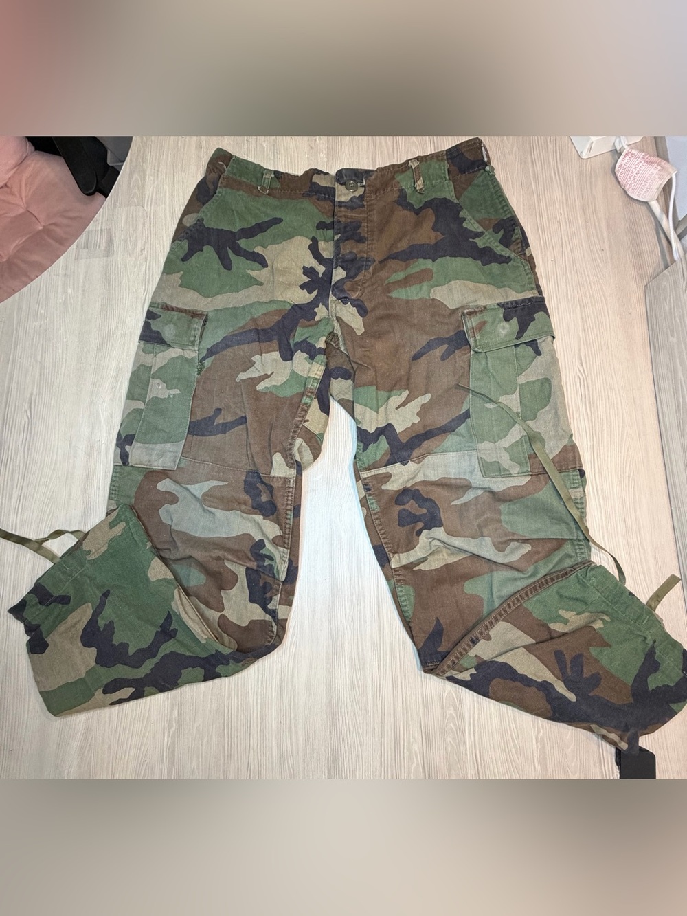 Woodland‎ USGI Military Camo BDU Cargo Pants Small Long Vintage Combat Tactical